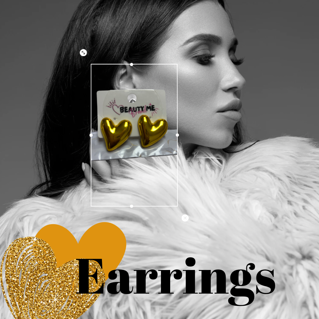 Yellow Heart Earrings